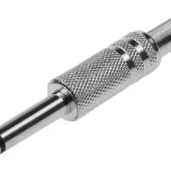 1/4" Mono Plug Metal Housing W/ Spring Strain Release