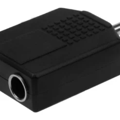 3.5mm Stereo Plug (Male) To Two 1/4" Stereo Jack (Female) Adapter