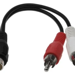 6" RCA Female To 2 RCA Male Splitter Cable