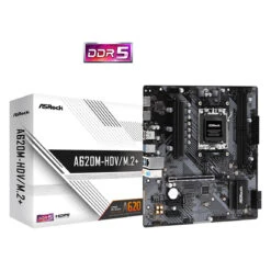 ASRock A620M-HDV/M.2+ AM5 Micro ATX Motherboard, Supports Up To 120W CPU