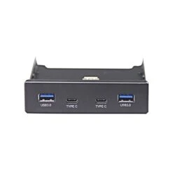 Cryo-PC 3.5" Front Panel 2x USB 3.0 Hub With 2x Type-C, Black