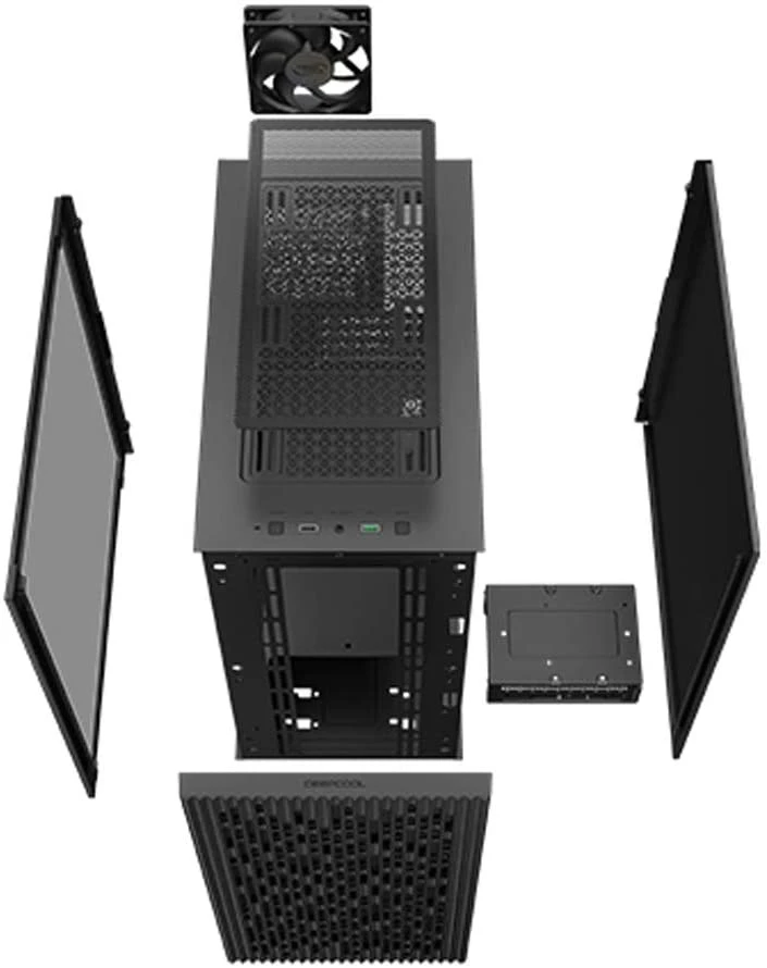 DeepCool MATREXX 40 With Full-size Tempered Glass Side Panel, High Airflow Cooling, And Removable Drive Cage Micro ATX/Mini ITX Tower Case - Image 11