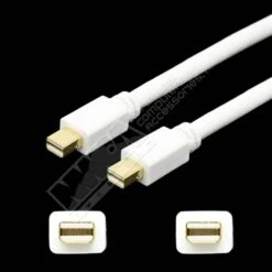 DisplayPort Male To Mini DisplayPort Male Cable, White (Choose Length)