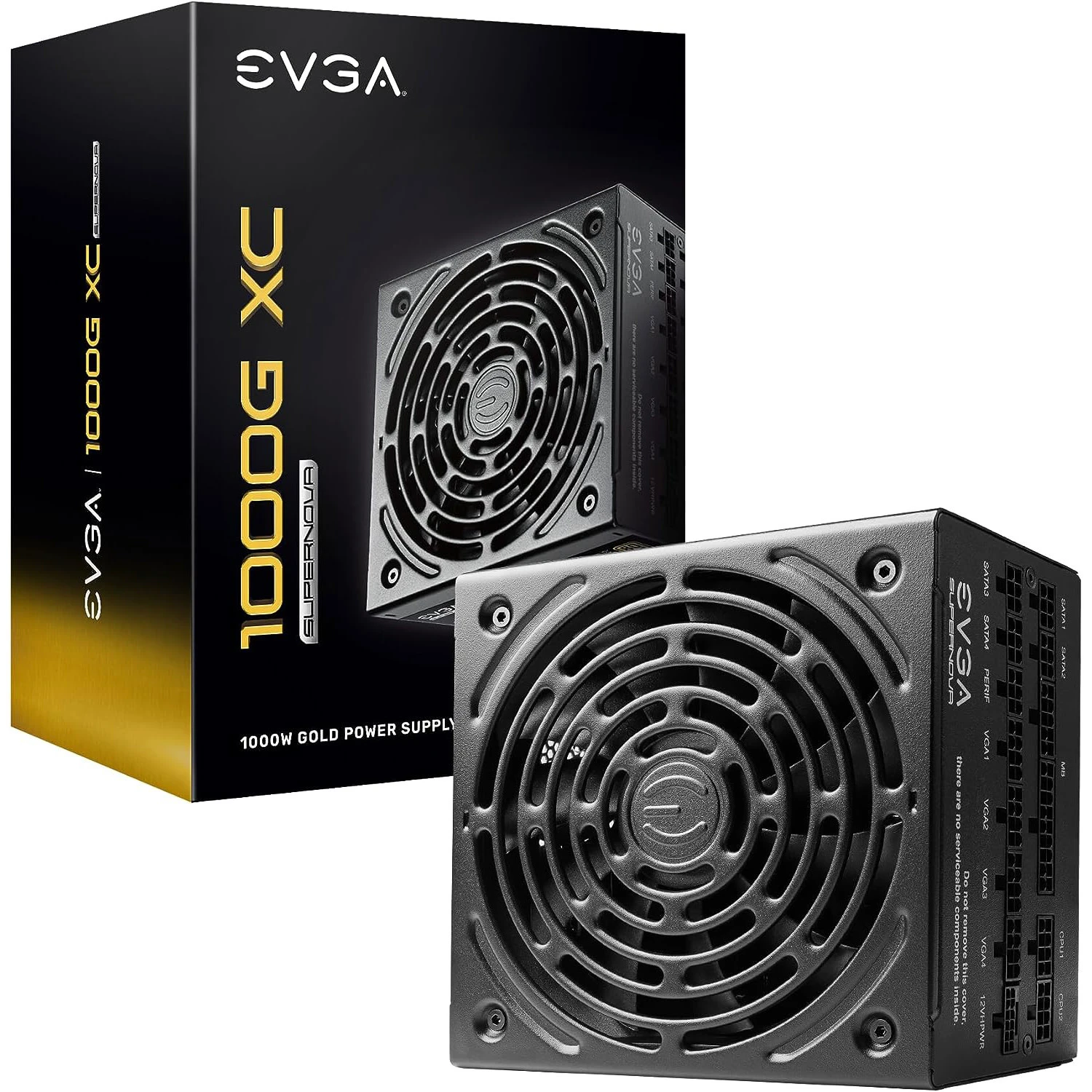EVGA SuperNOVA 1000G XC, 80 Plus Gold 1000W, Fully Modular, Includes Power ON Self Tester, Compact 150mm Size, Power Supply 520-5G-1000-K1
