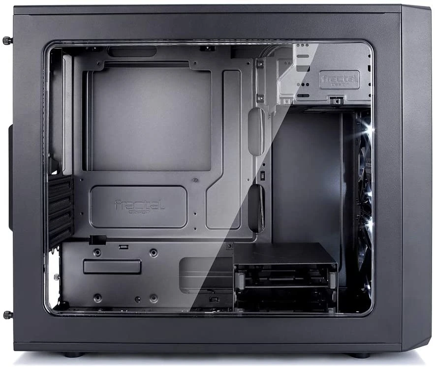 Fractal Design Focus Mini G - Mini Tower Computer Case - MATX - High Airflow - 2X Fractal Design Silent LL Series 120mm White LED Fans Included - USB 3.0 - Window Side Panel - Black - Image 4