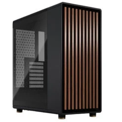Fractal Design North ATX MATX Mid Tower PC Case - North Charcoal Black With Walnut Front And Dark Tinted TG Side Panel