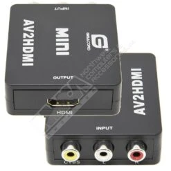 Gigacord 1080P AV 3-RCA Composite Video Audio To HDMI Converter Adapter, Black