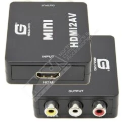 Gigacord 1080P HDMI To AV 3-RCA To Composite Video Audio Converter Adapter, Black