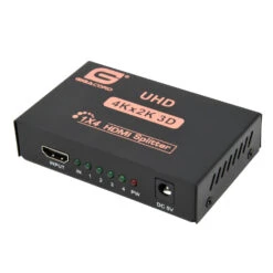 Gigacord 1x4 HDMI 4-Port Powered Splitter 1080p HD 4K HDTV (will Not Bypass HDCP)