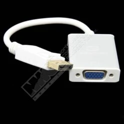 Gigacord 8" DisplayPort Male To VGA Female Converter Adapter, Aluminum White