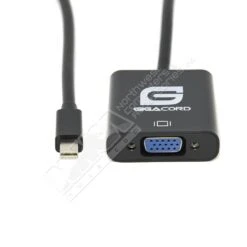 Gigacord 8" Mini DisplayPort Male To VGA Female Converter Adapter, Black