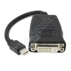 Gigacord Active 8" Mini DisplayPort Male To DVI Female Converter Adapter, Black For ATI Eyefinity
