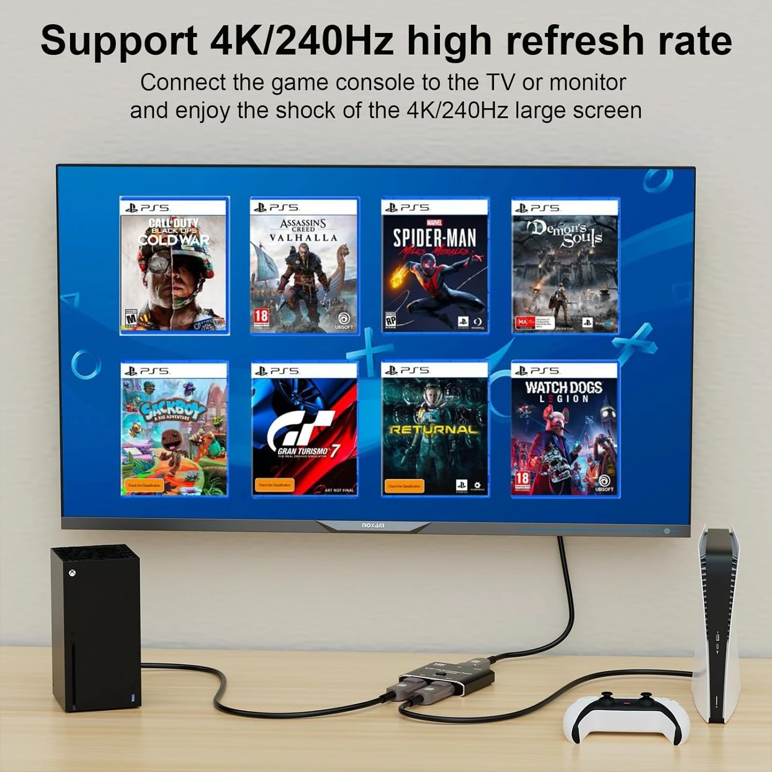 Gigacord DisplayPort 16K DP Switch Bi-Direction 8K@120Hz 4K@240Hz Splitter Converter For Multiple Source And Displays 16K DP Video Converter - Image 4