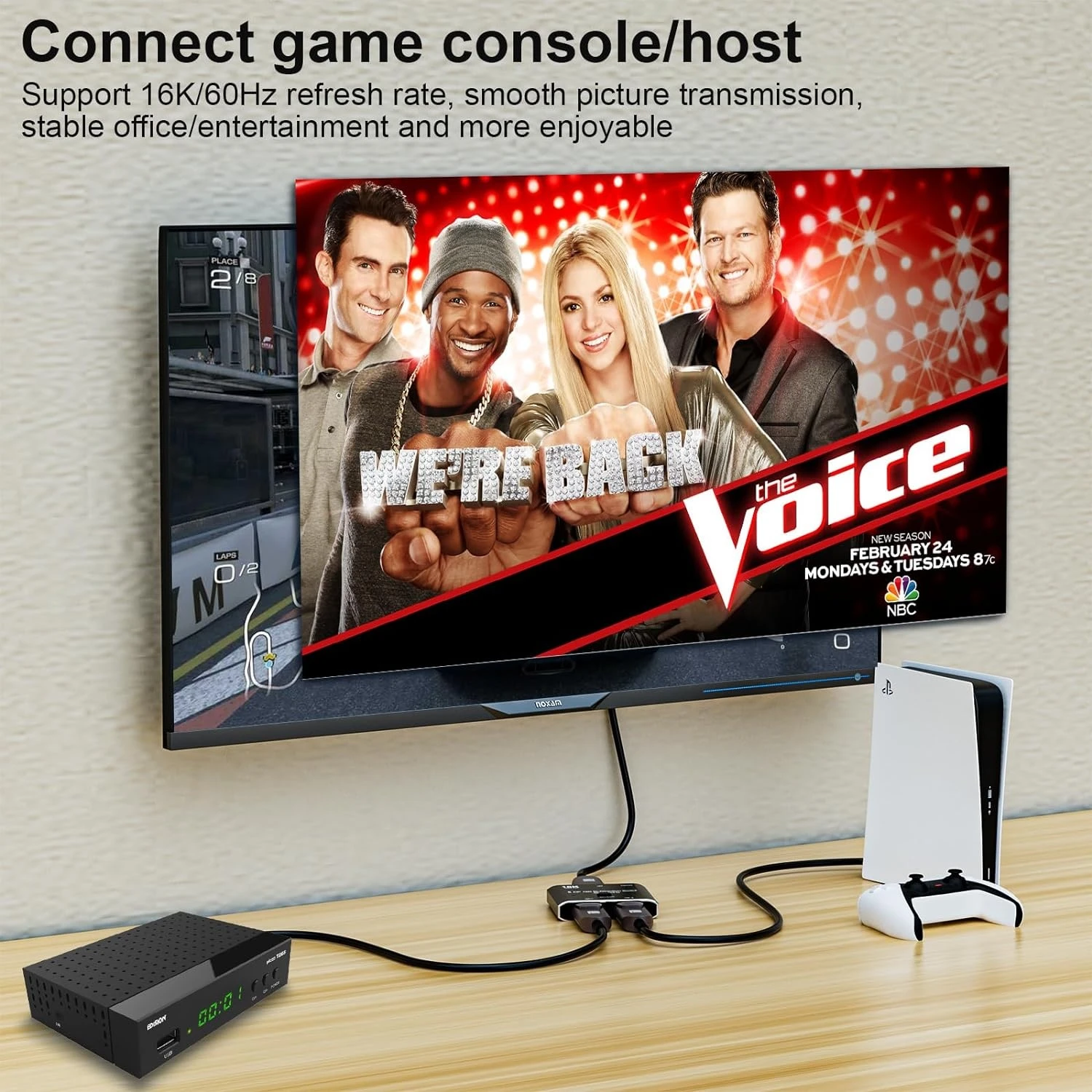 Gigacord DisplayPort 16K DP Switch Bi-Direction 8K@120Hz 4K@240Hz Splitter Converter For Multiple Source And Displays 16K DP Video Converter - Image 5