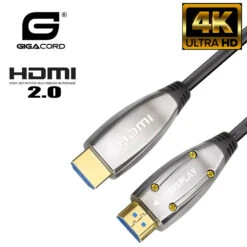 Gigacord Fiber Optic HDMI 2.0 Slim Flexible Cable 18Gbps, Supports 4K 60Hz(4:4:4, HDR10, ARC, HDCP2.2) 1440p 144Hz, One Direction (Choose Length)