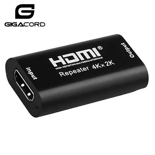Gigacord HDMI Repeater 4K UHD HDMI Female To Female HDMI Amplifier 40' HDMI Extender Up To 40 Meters Lossless Transmission For Oculus Rift And More