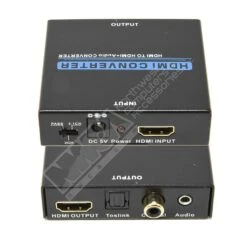 Gigacord HDMI To HDMI Toslink / Coaxial / 3.5mm Audio Extractor Converter With 1080p Support, Black