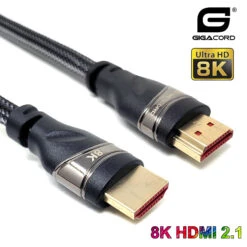 Gigacord High Speed HDMI 2.1 48Gbps 8K/60 4K/120 Ultra HD HDR BT.2020 Cable, Black