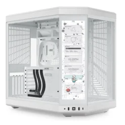 HYTE Y70 Touch Dual Chamber Mid-Tower ATX Case With Touchscreen, Snow White, CS-HYTE-Y70-WW-L