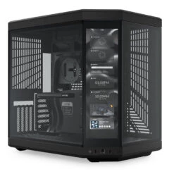 HYTE Y70 Touch Dual Chamber Mid-Tower ATX Case With Touchscreen, Black, CS-HYTE-Y70-B-L