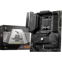 MSI MAG B650 Tomahawk WiFi Gaming Motherboard (AMD AM5, ATX, DDR5, PCIe 4.0, M.2, SATA 6Gb/s, USB 3.2 Gen 2, HDMI/DP, Wi-Fi 6E, AMD Ryzen 7000 Series Desktop Processors)