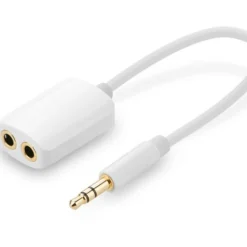 Premium 3.5mm Male To 2 3.5mm Female Slim Stereo Cable