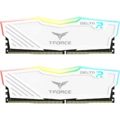 TEAMGROUP T-Force Delta RGB DDR4 16GB (2x8GB) 3200MHz (PC4-25600) CL16 Desktop Memory Module Ram TF4D416G3200HC16CDC01 - White
